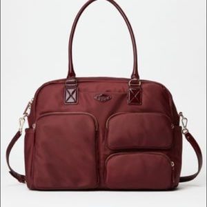 Travel or Work bag!  Wallace Large Gramercy Satchel in Port (Burgundy/ Dark Red)